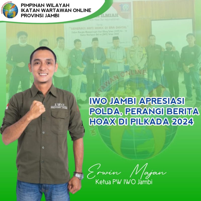 Ketua Pengurus Wilayah (PW) IWO Provinsi Jambi, Erwin Majam