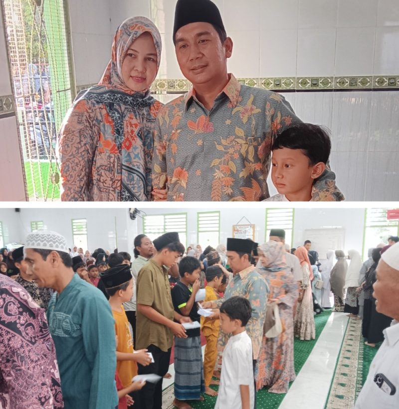 Adi SK Saat Menyantuni Anak Yatim Piatu.( Andrey/infonegerijambi)