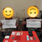 Kedua pelaku yang diamankan yakni Aditya Syaputra alias Adit (23), warga Kecamatan Jambi Timur, dan Rio Praja Pradipta Solihin alias Rio (23), warga Kecamatan Jelutung. (INJ/Ist)