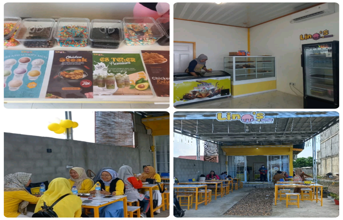 Lino’s Ice Cream & Cake berlokasi strategis, yakni di Jalan Jalur 2 menuju Stadion Sri Maharaja Batu.(INJ/Ist)
