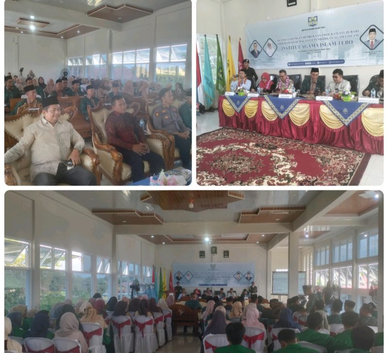 Suasana kegiatan asesmen lapangan pembukaan Program Studi Magister Pendidikan Agama Islam di Aula Rektorat Institut Agama Islam (IAI) Tebo, Sabtu (12/07/2025). Hadir dalam kegiatan tersebut antara lain Rektor IAI Tebo Dr. Nurhuda, S.Pd., M.Pd., Ketua Yayasan Drs. Tarmizi, M.M., Asesor dari Kementerian Agama Dr. Rizal, M.Ag., CRP SS dan Dr. Sri Rahmi, M.A., serta perwakilan Pemkab Tebo, Drs. Eriyanto, M.M.(INJ/Andrey)